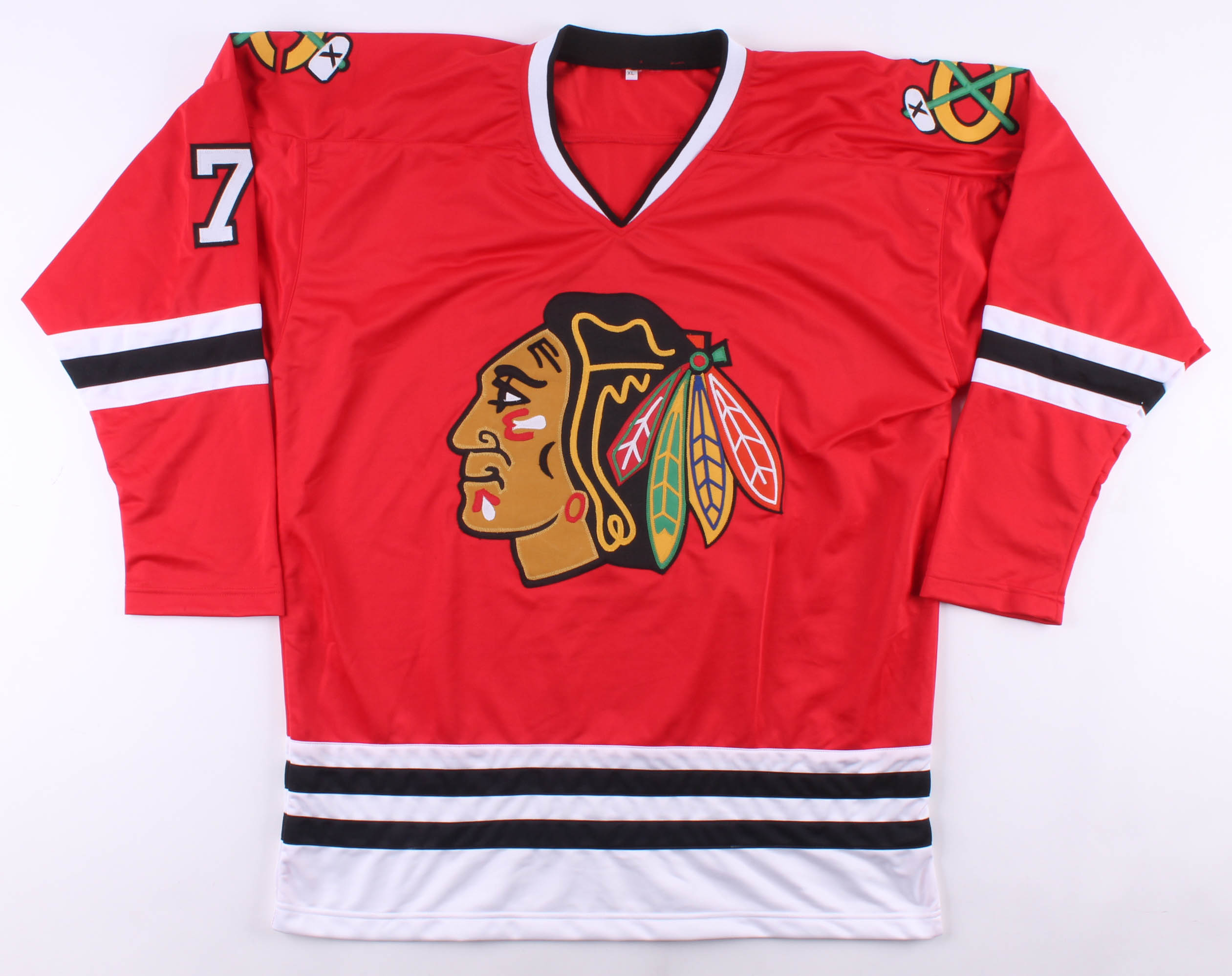 Chris Chelios Signed Jersey Inscribed "HOF 13" (JSA Hologram) at PristineAuction.com Chris Chelios Signed Jersey Inscribed "HOF 13" (JSA Hologram) at PristineAuction.com