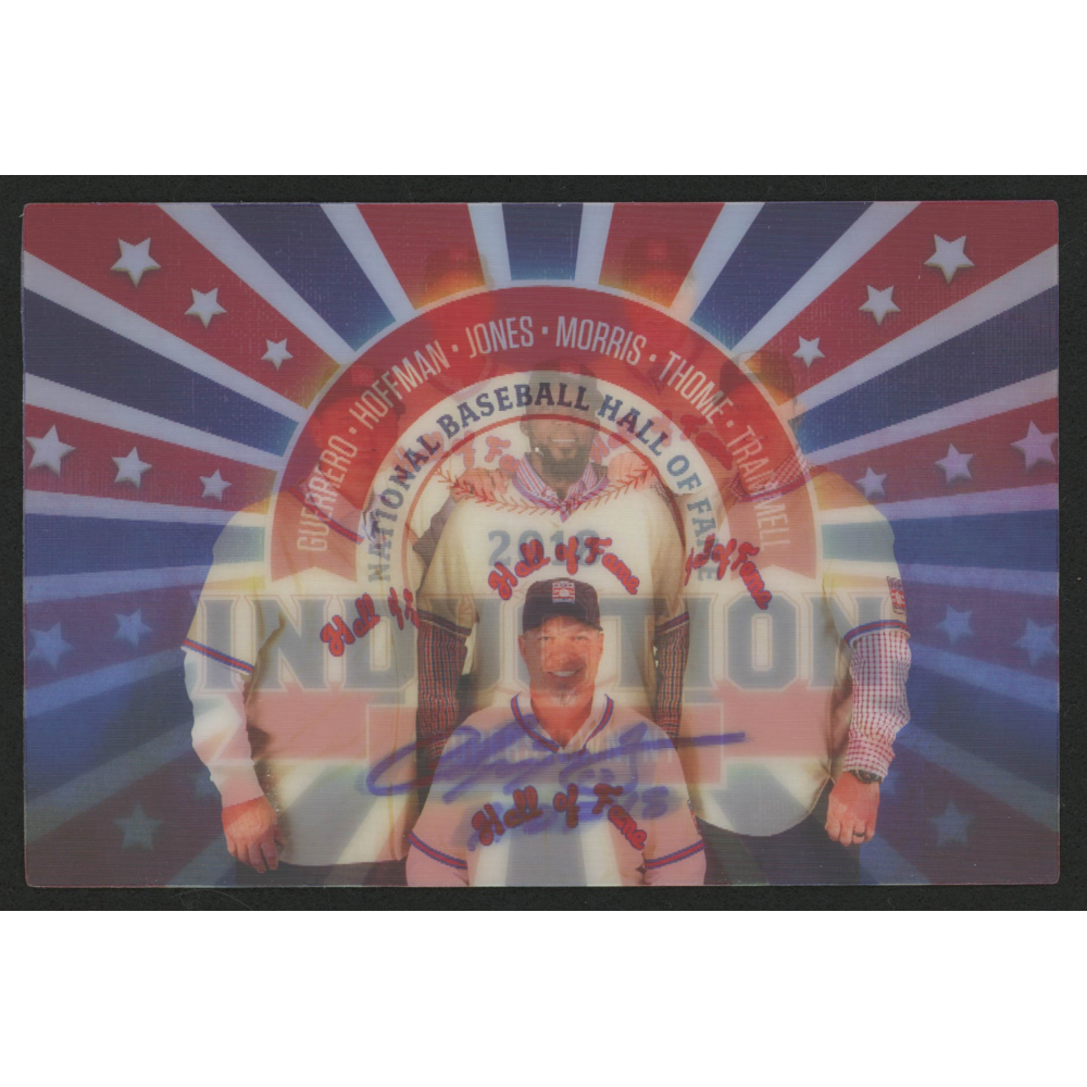 Chipper Jones Signed 2018 Hall of Fame Induction Postcard Inscribed ...