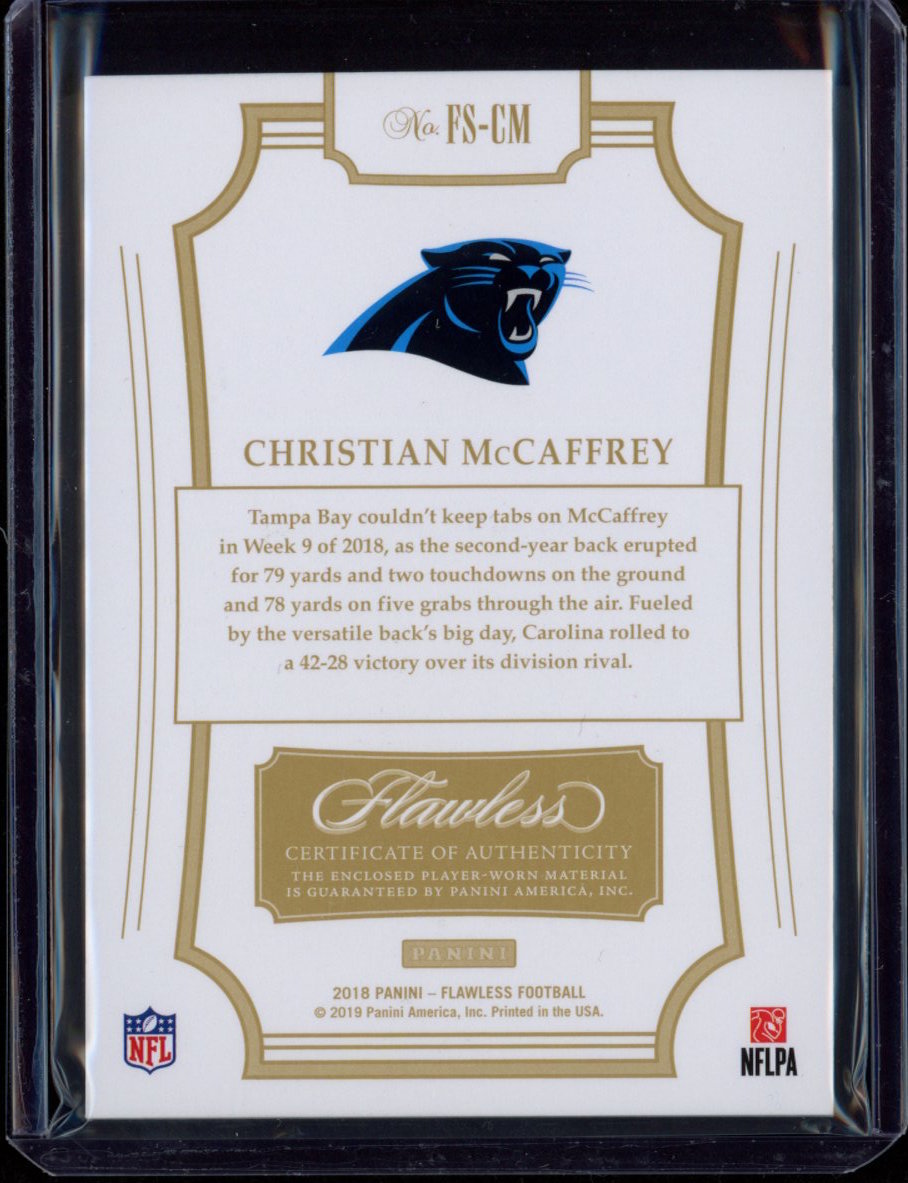 Christian McCaffrey 2018 Panini Flawless Symbols #36 at PristineAuction.com Christian McCaffrey 2018 Panini Flawless Symbols #36 at PristineAuction.com