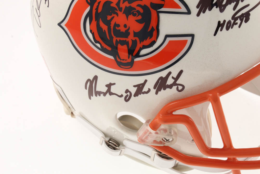 Dick Butkus, Mike Singletary & Brian Urlacher Signed Bears Full-Size Authentic On-Field Helmet With Multiple Inscriptions (Schwartz COA) at PristineAuction.com Dick Butkus, Mike Singletary & Brian Urlacher Signed Bears Full-Size Authentic On-Field Helmet With Multiple Inscriptions (Schwartz COA) at PristineAuction.com