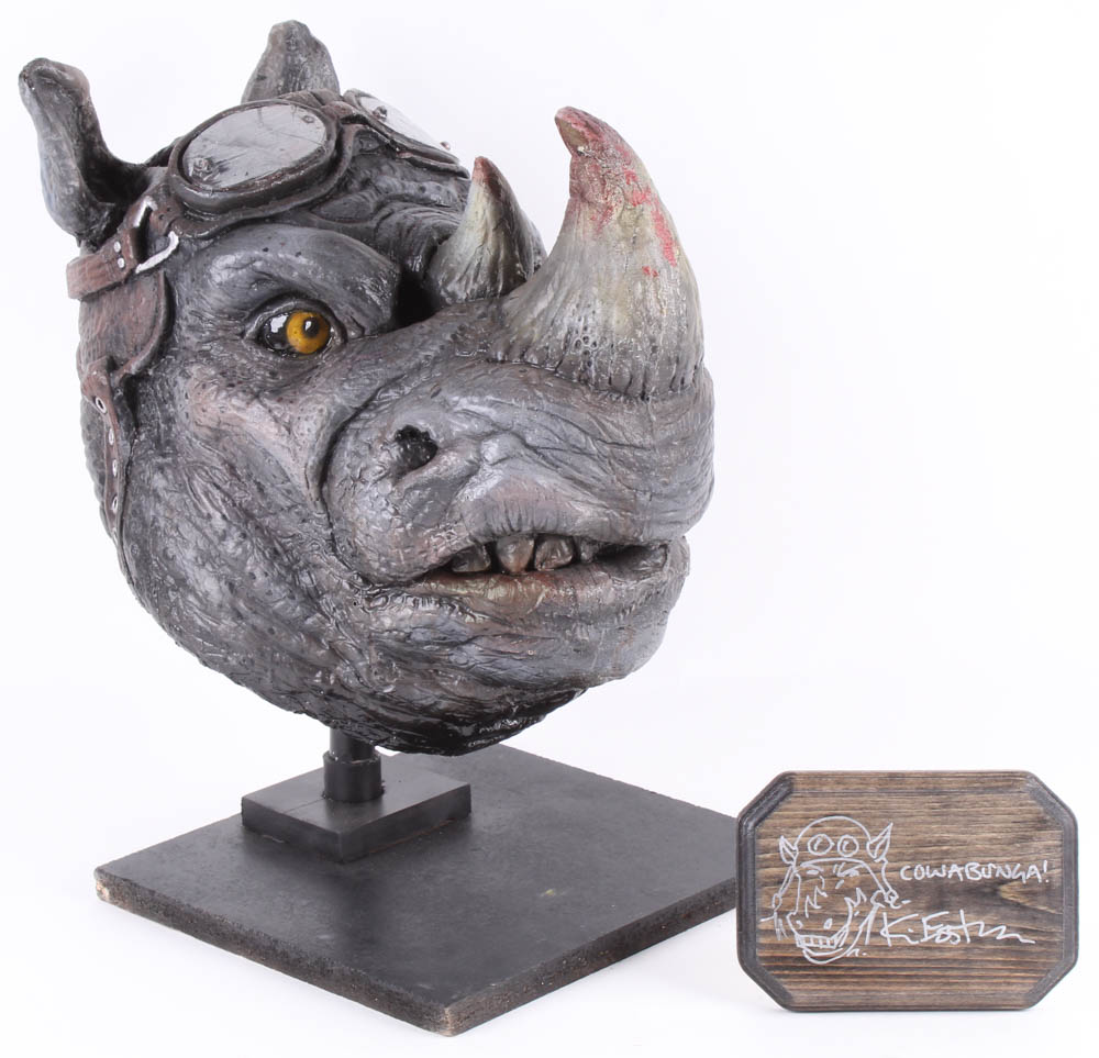 Kevin Eastman Signed "Teenage Mutant Ninja Turtles" - Rocksteady - Life-Size Hand-Painted Sculpture by Tate Steinsiek (PA COA) (1/1) at PristineAuction.com Kevin Eastman Signed "Teenage Mutant Ninja Turtles" - Rocksteady - Life-Size Hand-Painted Sculpture by Tate Steinsiek (PA COA) (1/1) at PristineAuction.com