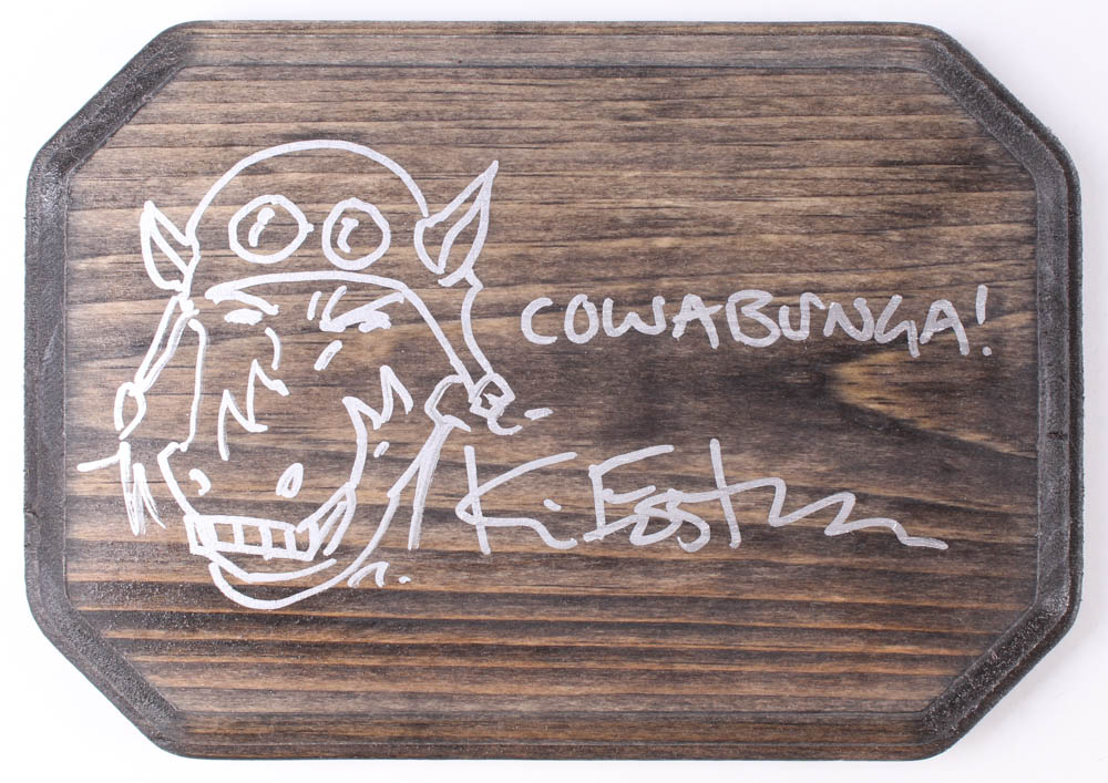 Kevin Eastman Signed "Teenage Mutant Ninja Turtles" - Rocksteady - Life-Size Hand-Painted Sculpture by Tate Steinsiek (PA COA) (1/1) at PristineAuction.com Kevin Eastman Signed "Teenage Mutant Ninja Turtles" - Rocksteady - Life-Size Hand-Painted Sculpture by Tate Steinsiek (PA COA) (1/1) at PristineAuction.com