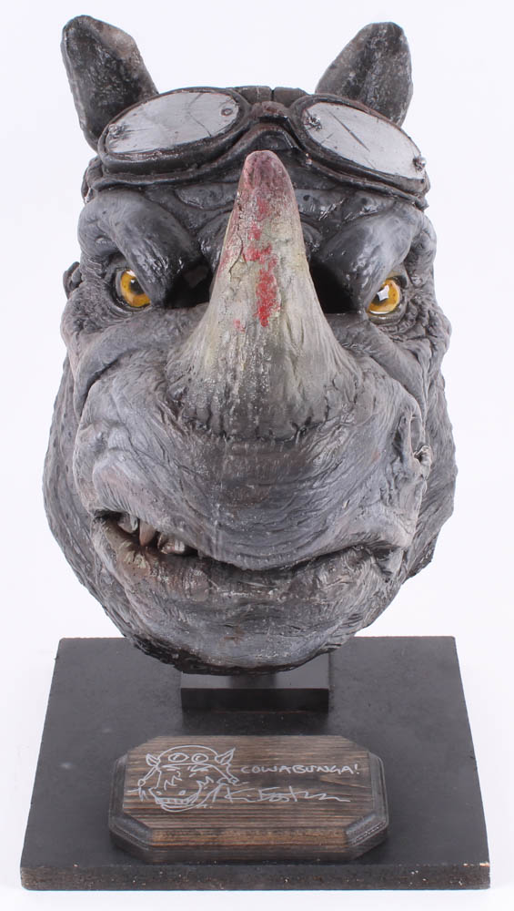 Kevin Eastman Signed "Teenage Mutant Ninja Turtles" - Rocksteady - Life-Size Hand-Painted Sculpture by Tate Steinsiek (PA COA) (1/1) at PristineAuction.com Kevin Eastman Signed "Teenage Mutant Ninja Turtles" - Rocksteady - Life-Size Hand-Painted Sculpture by Tate Steinsiek (PA COA) (1/1) at PristineAuction.com