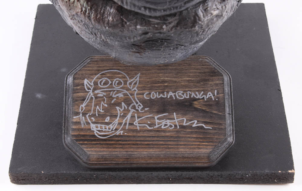 Kevin Eastman Signed "Teenage Mutant Ninja Turtles" - Rocksteady - Life-Size Hand-Painted Sculpture by Tate Steinsiek (PA COA) (1/1) at PristineAuction.com Kevin Eastman Signed "Teenage Mutant Ninja Turtles" - Rocksteady - Life-Size Hand-Painted Sculpture by Tate Steinsiek (PA COA) (1/1) at PristineAuction.com