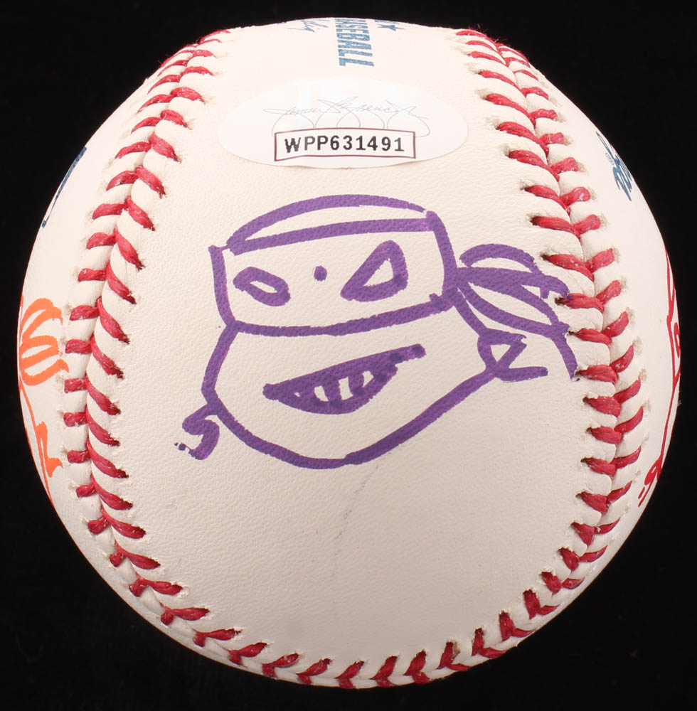 Kevin Eastman Signed OML Baseball with (4) Hand-Drawn Sketches (JSA COA) at PristineAuction.com Kevin Eastman Signed OML Baseball with (4) Hand-Drawn Sketches (JSA COA) at PristineAuction.com