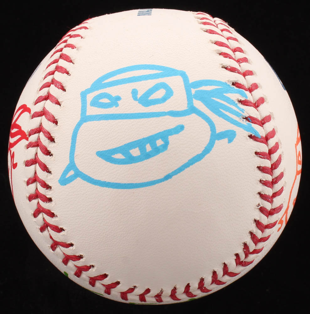 Kevin Eastman Signed OML Baseball with (4) Hand-Drawn Sketches (JSA COA) at PristineAuction.com Kevin Eastman Signed OML Baseball with (4) Hand-Drawn Sketches (JSA COA) at PristineAuction.com