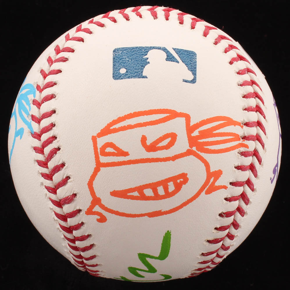 Kevin Eastman Signed OML Baseball with (4) Hand-Drawn Sketches (JSA COA) at PristineAuction.com Kevin Eastman Signed OML Baseball with (4) Hand-Drawn Sketches (JSA COA) at PristineAuction.com