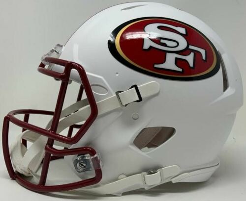 Jerry Rice Signed 49ers LE Full-Size Authentic On-Field Matte White Speed Helmet Inscribed "NFL Top 100" & "HOF 2010" (Fanatics) at PristineAuction.com Jerry Rice Signed 49ers LE Full-Size Authentic On-Field Matte White Speed Helmet Inscribed "NFL Top 100" & "HOF 2010" (Fanatics) at PristineAuction.com