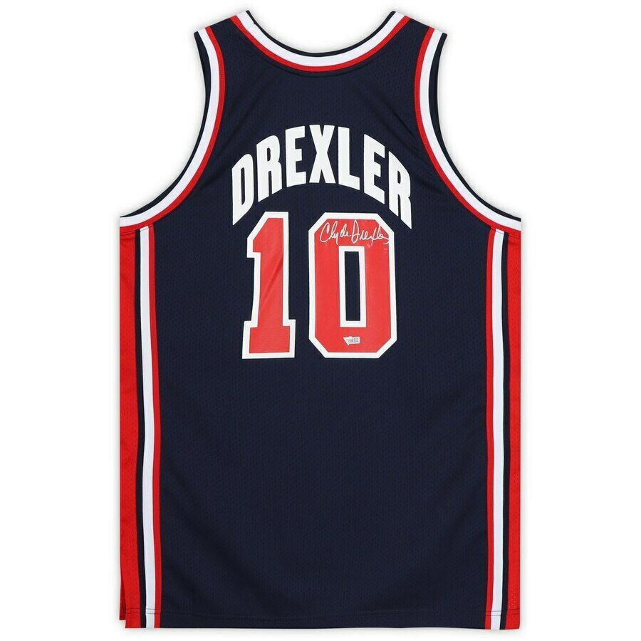 Clyde Drexler Signed 1992 Team USA Olympic Mitchell & Ness Jersey (Fanatics) at PristineAuction.com Clyde Drexler Signed 1992 Team USA Olympic Mitchell & Ness Jersey (Fanatics) at PristineAuction.com