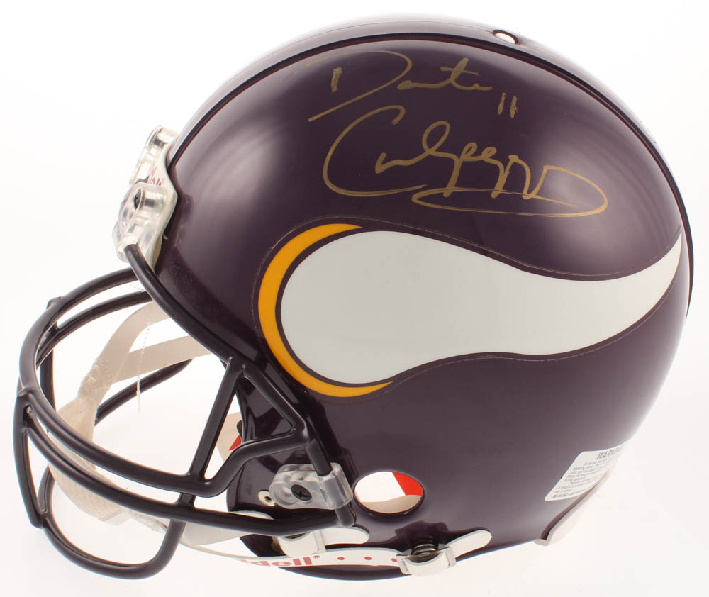 Daunte Culpepper Signed Vikings Full-Size Authentic On-Field Helmet (JSA COA & Real Deal COA) at PristineAuction.com Daunte Culpepper Signed Vikings Full-Size Authentic On-Field Helmet (JSA COA & Real Deal COA) at PristineAuction.com