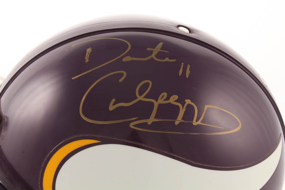 Daunte Culpepper Signed Vikings Full-Size Authentic On-Field Helmet (JSA COA & Real Deal COA) at PristineAuction.com Daunte Culpepper Signed Vikings Full-Size Authentic On-Field Helmet (JSA COA & Real Deal COA) at PristineAuction.com