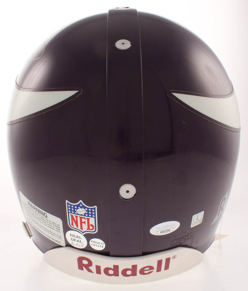 Daunte Culpepper Signed Vikings Full-Size Authentic On-Field Helmet (JSA COA & Real Deal COA) at PristineAuction.com Daunte Culpepper Signed Vikings Full-Size Authentic On-Field Helmet (JSA COA & Real Deal COA) at PristineAuction.com