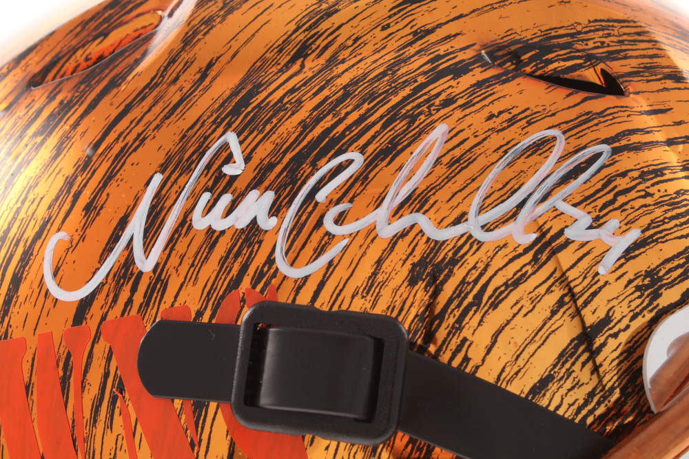 Nick Chubb Signed Browns Full-Size Authentic On-Field Hydro-Dipped Vengeance Helmet with Silver Visor (JSA COA) at PristineAuction.com Nick Chubb Signed Browns Full-Size Authentic On-Field Hydro-Dipped Vengeance Helmet with Silver Visor (JSA COA) at PristineAuction.com