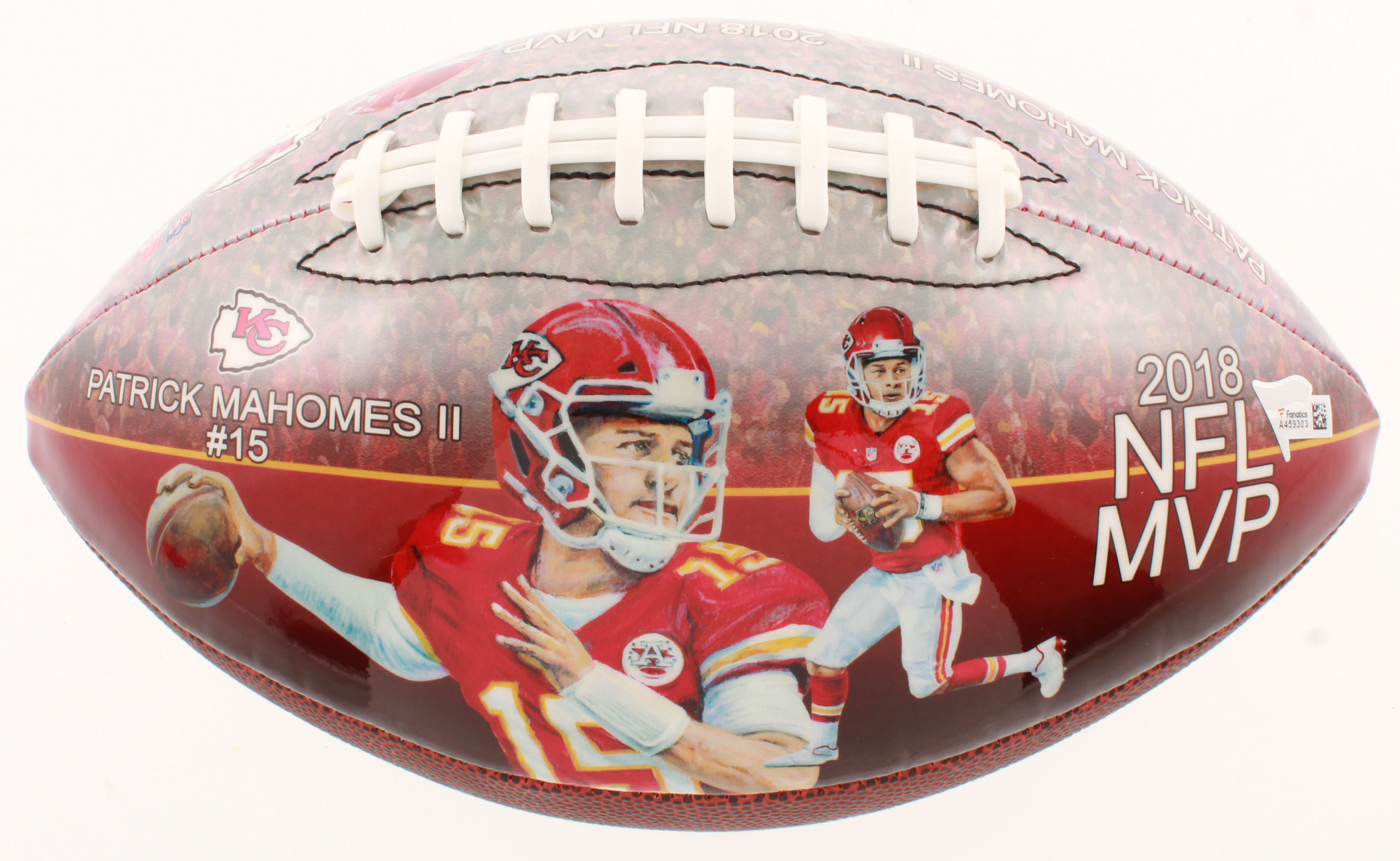 Patrick Mahomes Signed Chiefs 2018 MVP Art Football (Fanatics Hologram) at PristineAuction.com Patrick Mahomes Signed Chiefs 2018 MVP Art Football (Fanatics Hologram) at PristineAuction.com