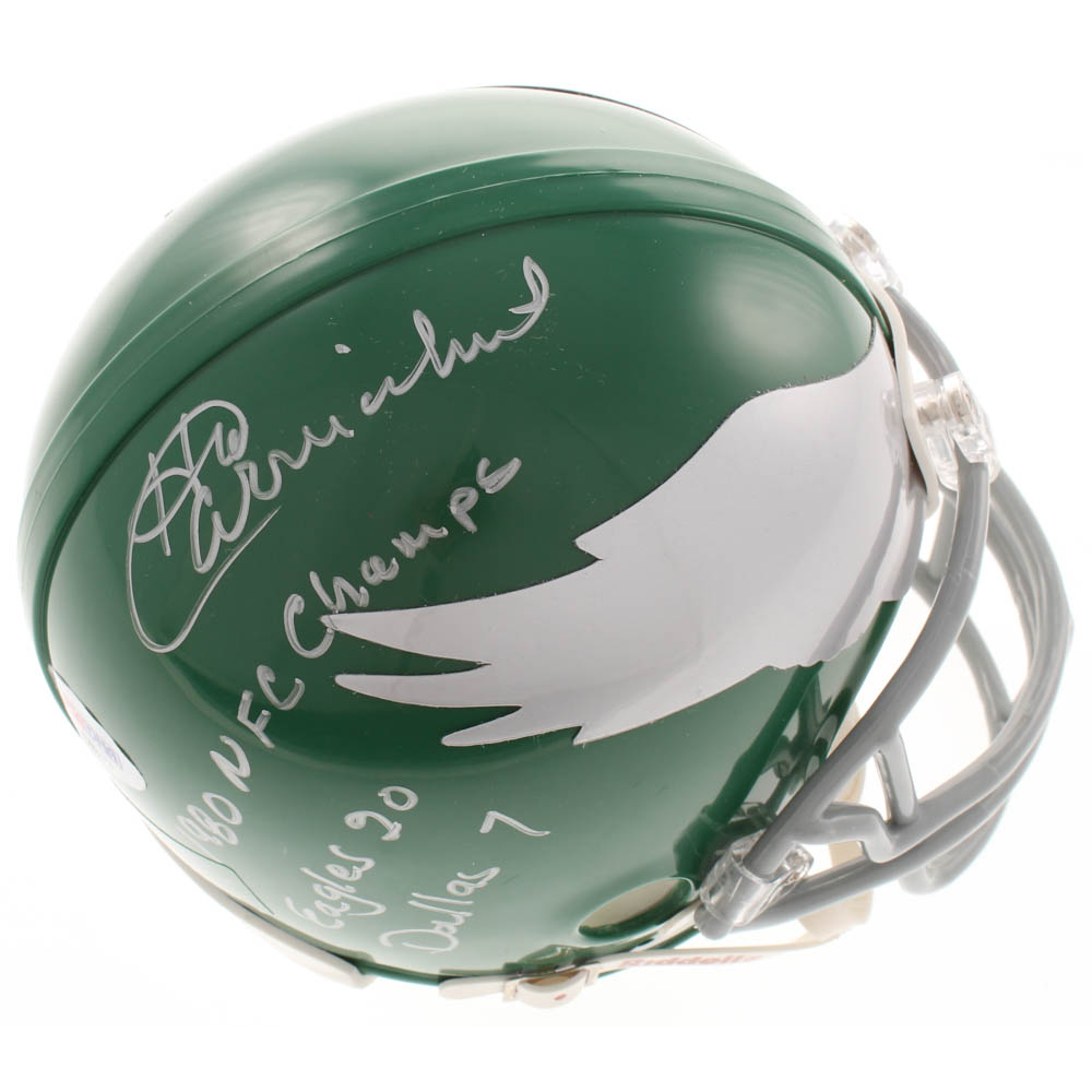 Harold Carmichael Signed Eagles Throwback Mini Helmet Inscribed "1980