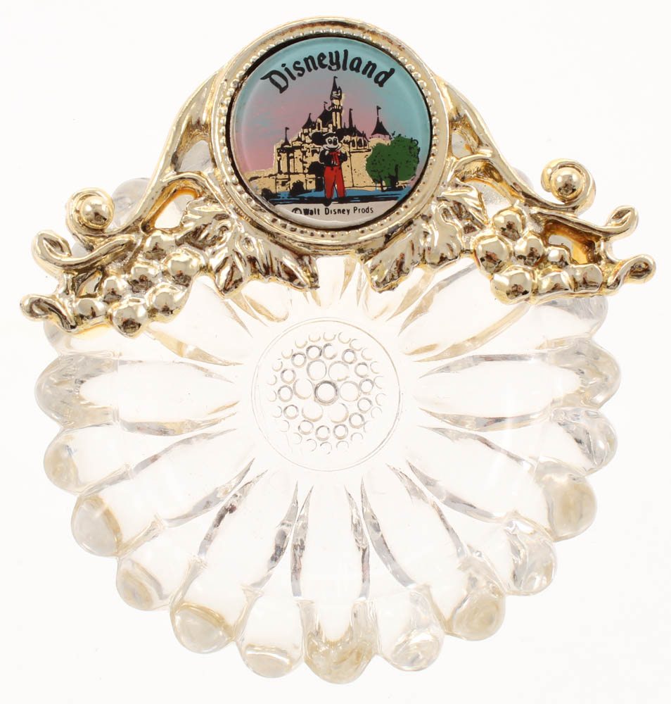 Vintage 1960's Disneyland Souvenir Glass Dish Pristine Auction