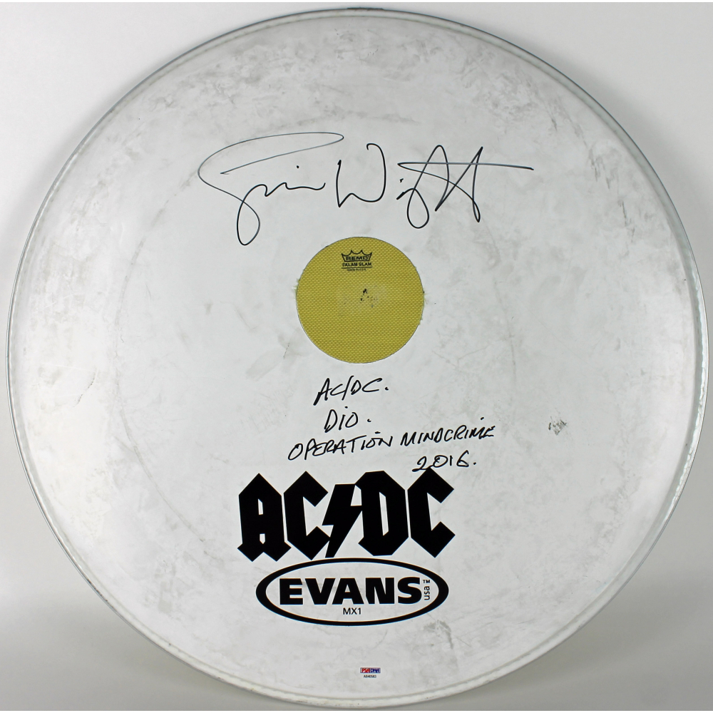 Simon Wright Signed AC/DC Logo 23