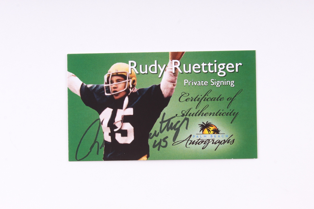 Rudy Ruettiger Signed Jersey (JSA COA & Palm Beach COA) at PristineAuction.com Rudy Ruettiger Signed Jersey (JSA COA & Palm Beach COA) at PristineAuction.com