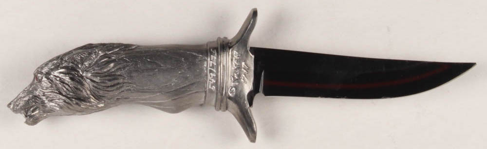 Michael Ricker Pewter LE Knife Series #3 Wolf