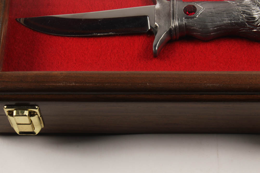 Michael Ricker Pewter LE Knife Series #3 Wolf