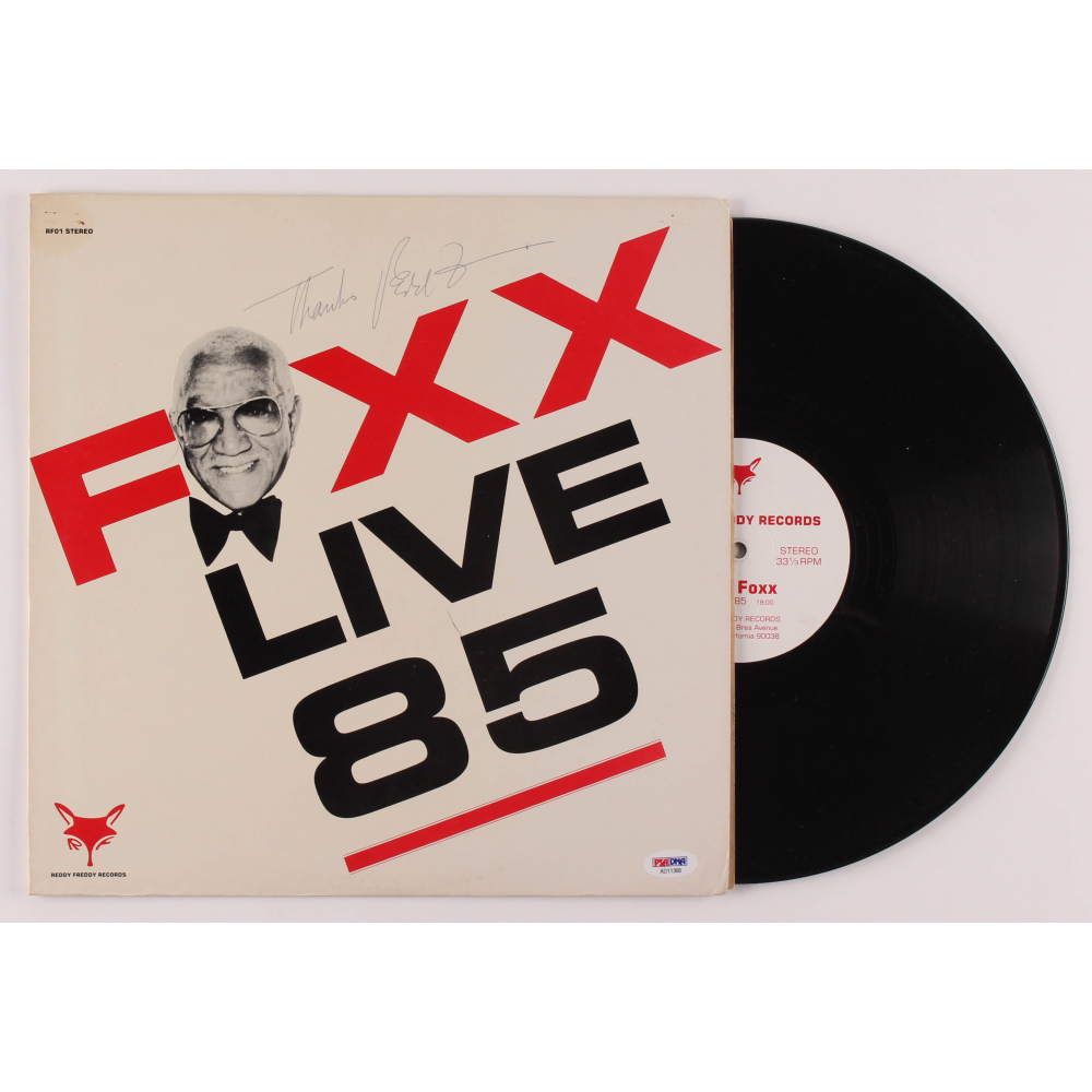 Redd Foxx Signed "Foxx Live 85" Vinyl Record Album (PSA COA) | Pristine