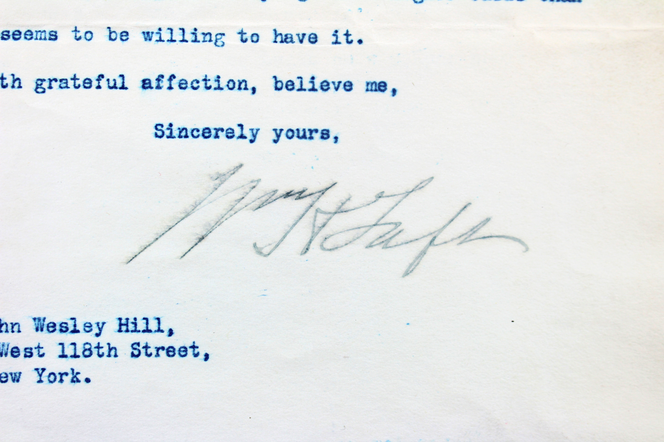 William Howard Taft Signed 1910 The White House 6.75x8.75 Typed Letter ...