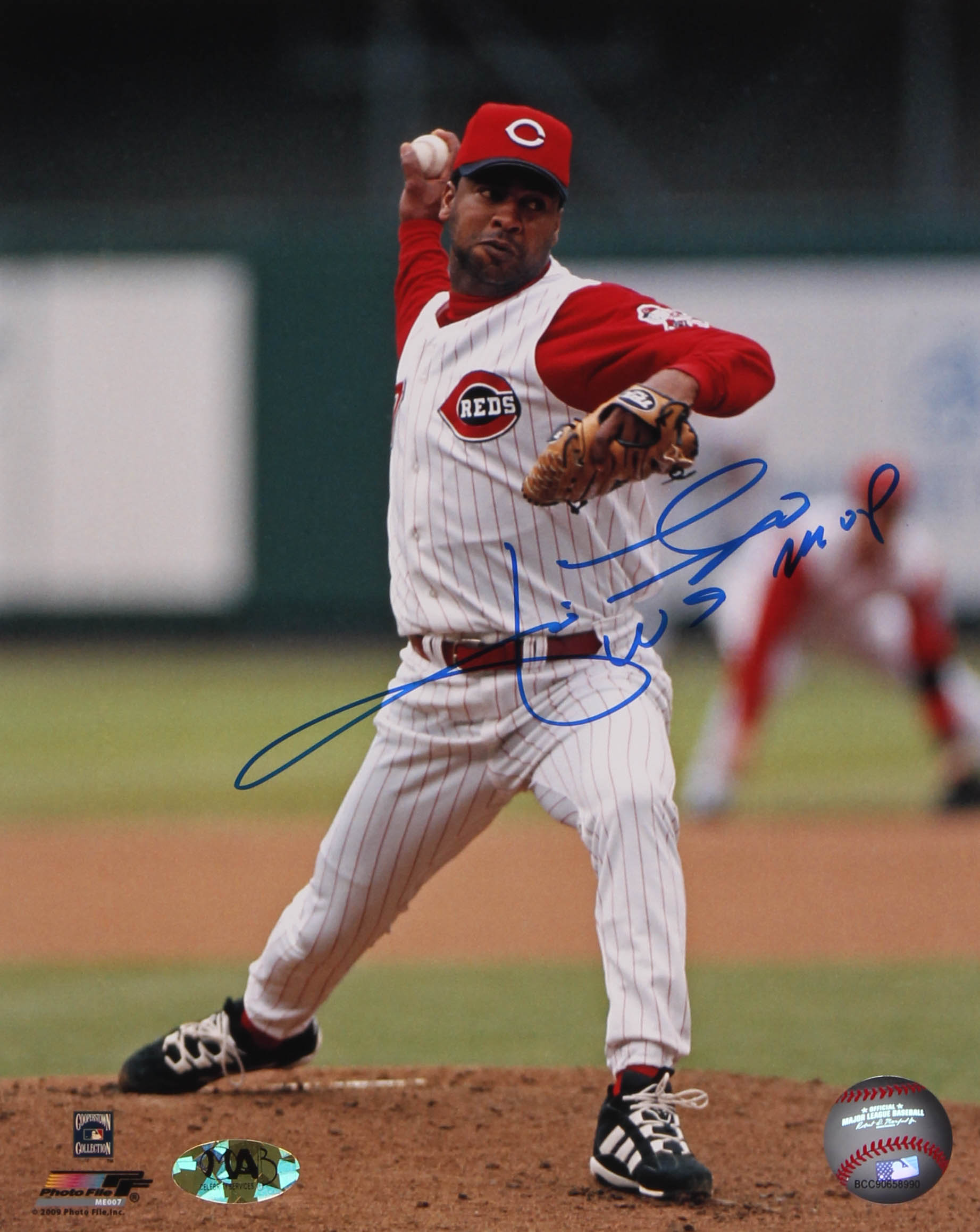 Jose Rijo Signed Reds 8x10 Photo Inscribed "WS MVP" (MAB Hologram) at PristineAuction.com Jose Rijo Signed Reds 8x10 Photo Inscribed "WS MVP" (MAB Hologram) at PristineAuction.com