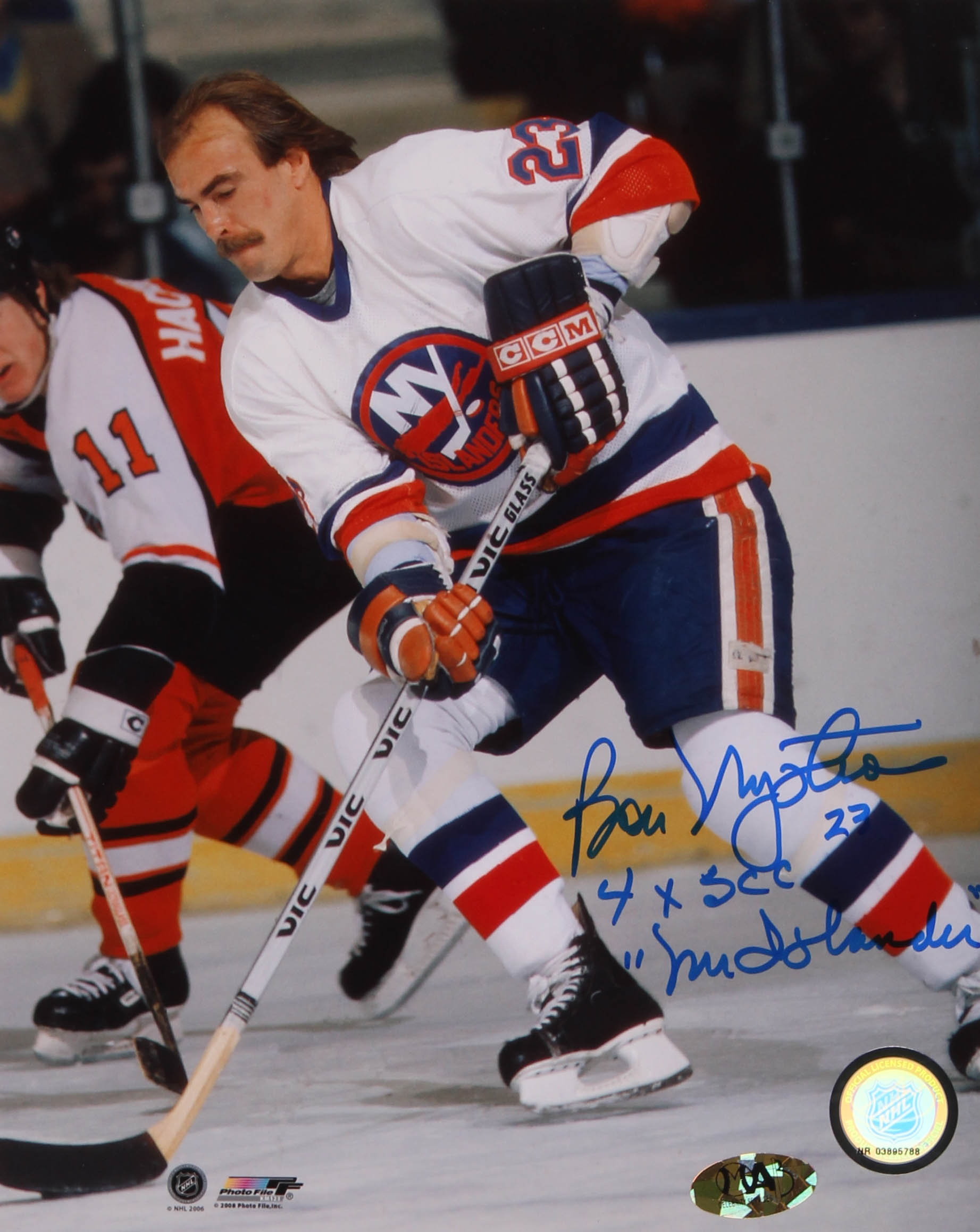 Bob Nystrom Signed Islanders 8x10 Photo Inscribed "4x SCC" & "Mr. Islander" (MAB Hologram) at PristineAuction.com Bob Nystrom Signed Islanders 8x10 Photo Inscribed "4x SCC" & "Mr. Islander" (MAB Hologram) at PristineAuction.com