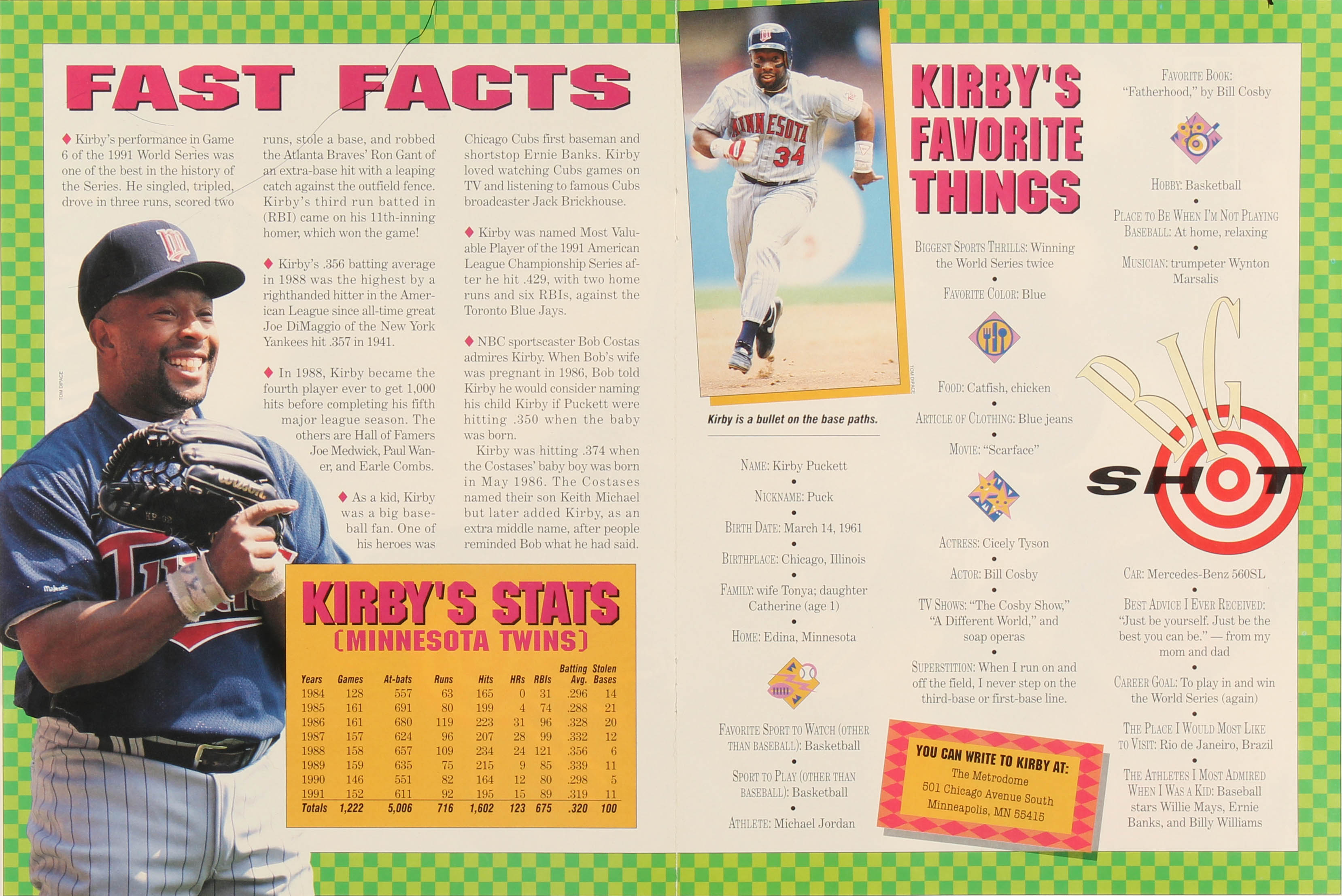 Kirby Puckett Signed Twins 11x16 Poster (PSA COA & Palm Beach COA) at PristineAuction.com Kirby Puckett Signed Twins 11x16 Poster (PSA COA & Palm Beach COA) at PristineAuction.com