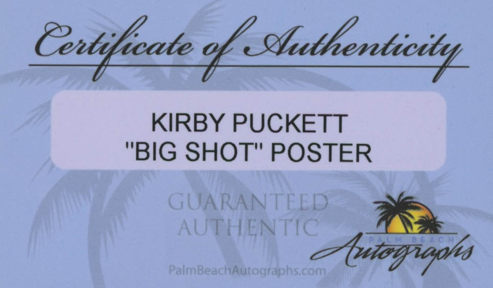 Kirby Puckett Signed Twins 11x16 Poster (PSA COA & Palm Beach COA) at PristineAuction.com Kirby Puckett Signed Twins 11x16 Poster (PSA COA & Palm Beach COA) at PristineAuction.com