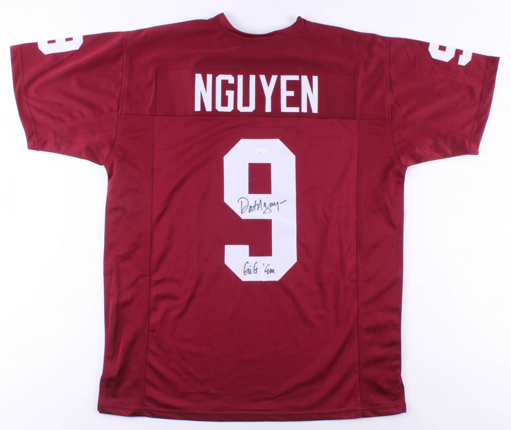 Dat Nguyen Signed Jersey Inscribed "Gig 'Em" (JSA COA) Pristine Auction