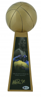 Magic Johnson Signed Lakers 14&rdquo; Championship Basketball Trophy (Beckett) at PristineAuction.com
