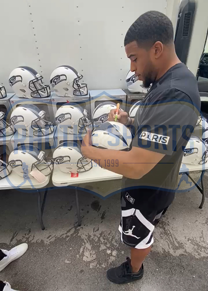 Bobby Wagner Signed Seahawks Full-Size Authentic On-Field AMP Alternate Speed Helmet Inscribed "SB XLVIII Champs" (Radtke COA) at PristineAuction.com Bobby Wagner Signed Seahawks Full-Size Authentic On-Field AMP Alternate Speed Helmet Inscribed "SB XLVIII Champs" (Radtke COA) at PristineAuction.com