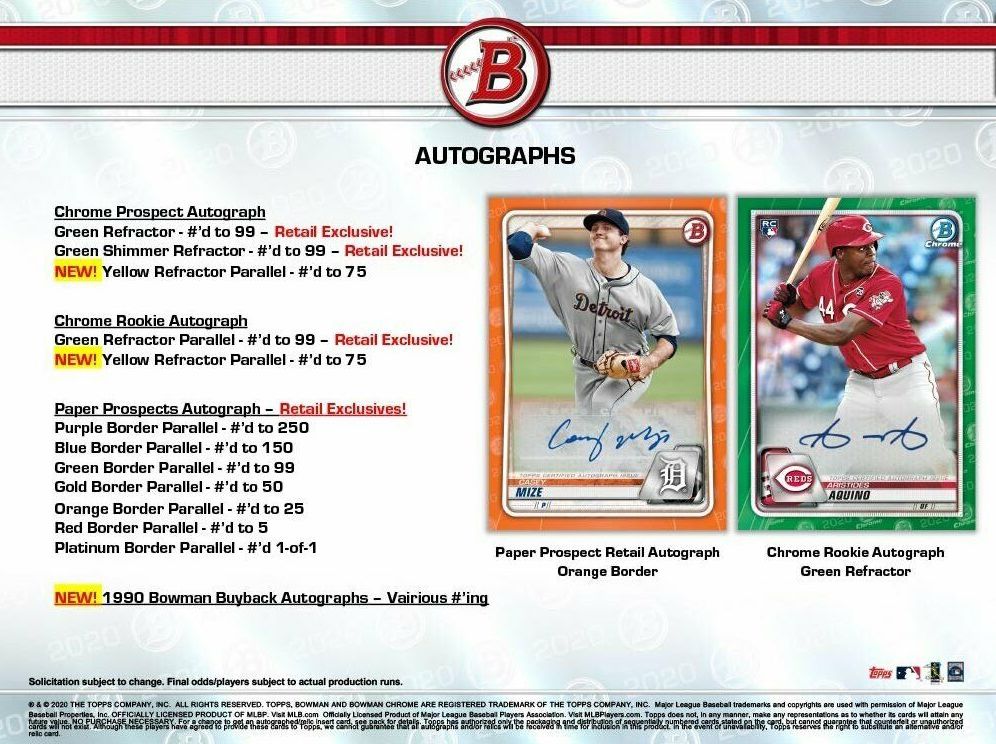 2020 Bowman Baseball Case of (12) Retail Boxes at PristineAuction.com 2020 Bowman Baseball Case of (12) Retail Boxes at PristineAuction.com