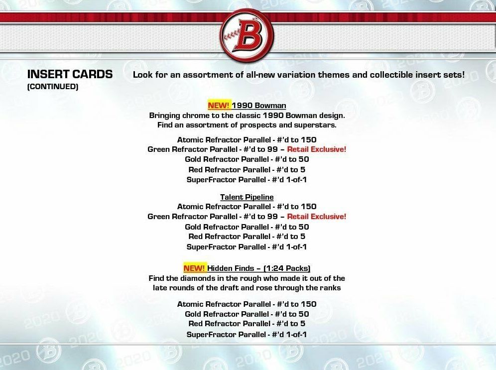 2020 Bowman Baseball Case of (12) Retail Boxes at PristineAuction.com 2020 Bowman Baseball Case of (12) Retail Boxes at PristineAuction.com