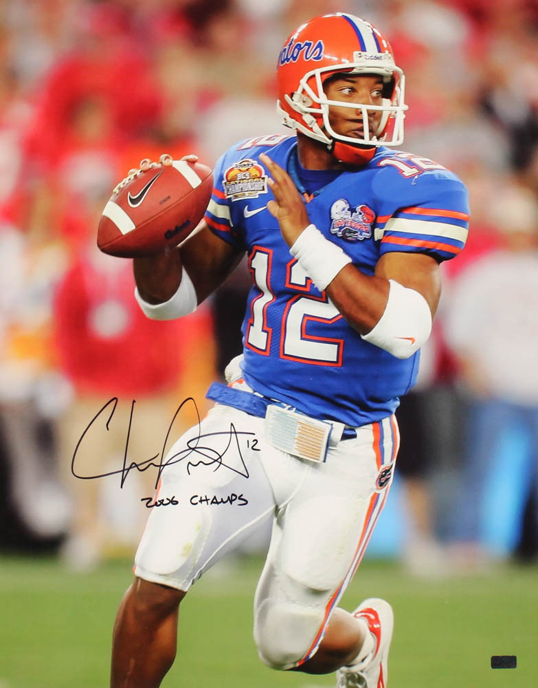 Chris Leak Signed Florida Gators 16x20 Photo Inscribed "2006 Champs" (Palm Beach COA) Pristine