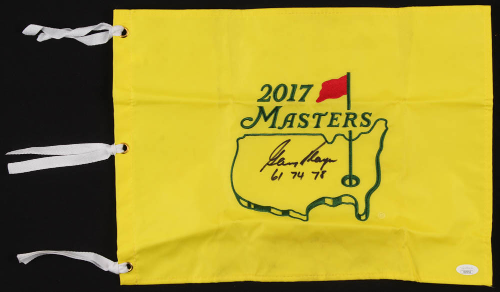 Gary Player Signed 2017 Masters Pin Flag Inscribed "61, 74, 78" (JSA COA) at PristineAuction.com Gary Player Signed 2017 Masters Pin Flag Inscribed "61, 74, 78" (JSA COA) at PristineAuction.com