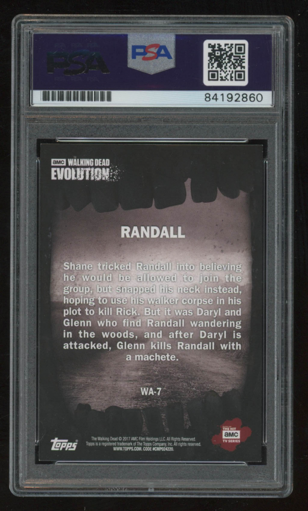 Greg Nicotero Signed 2017 Topps Walking Dead Evolution Walker WA7