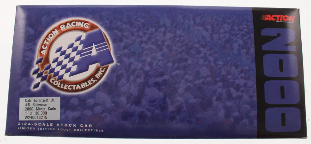 Dale Earnhardt Jr. LE NASCAR #8 Budweiser 2000 Monte Carlo - Rookie Car - 1:24 Scale Die-Cast Car at PristineAuction.com Dale Earnhardt Jr. LE NASCAR #8 Budweiser 2000 Monte Carlo - Rookie Car - 1:24 Scale Die-Cast Car at PristineAuction.com