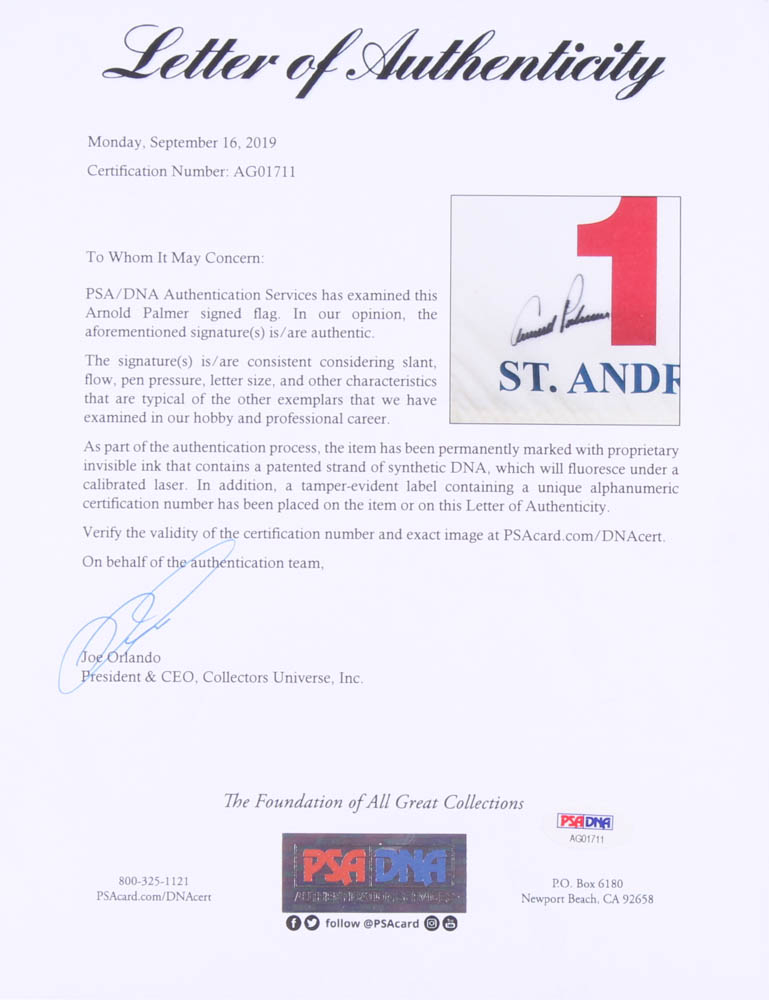 Arnold Palmer Signed St. Andrews 1995 "The Open Championship" Golf Pin