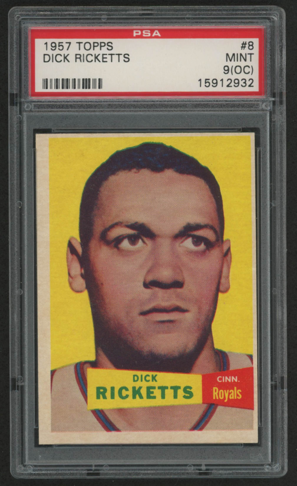 Dick Ricketts 1957-58 Topps #8 RC (PSA 9)