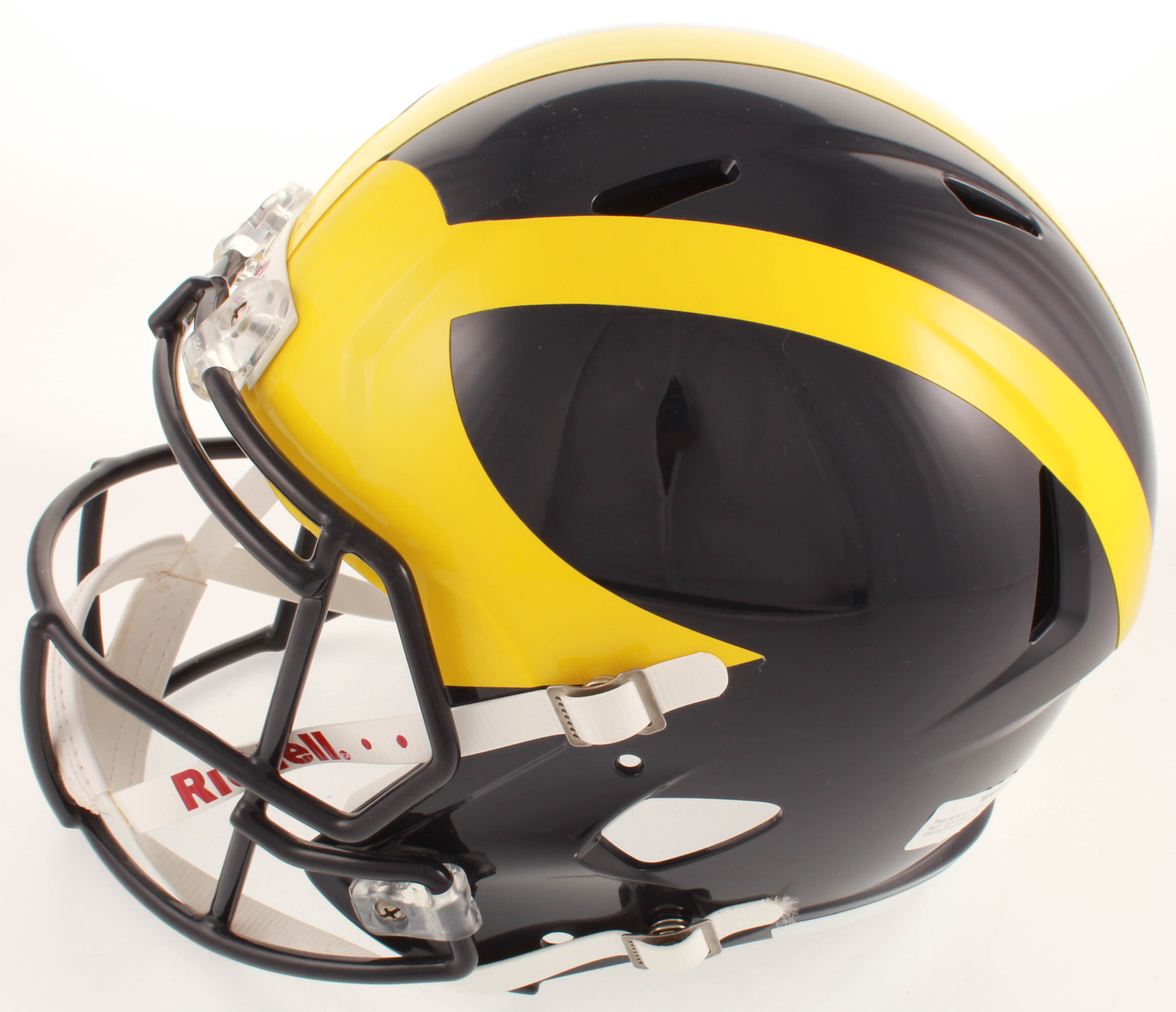 Jim Harbaugh Signed Michigan Wolverines Full-Size Speed Helmet (JSA Hologram) at PristineAuction.com Jim Harbaugh Signed Michigan Wolverines Full-Size Speed Helmet (JSA Hologram) at PristineAuction.com