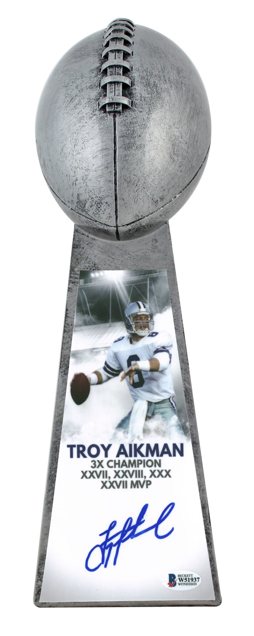 Troy Aikman Signed Cowboys 15” Lombardi Football Championship Trophy (Beckett COA) at PristineAuction.com Troy Aikman Signed Cowboys 15” Lombardi Football Championship Trophy (Beckett COA) at PristineAuction.com