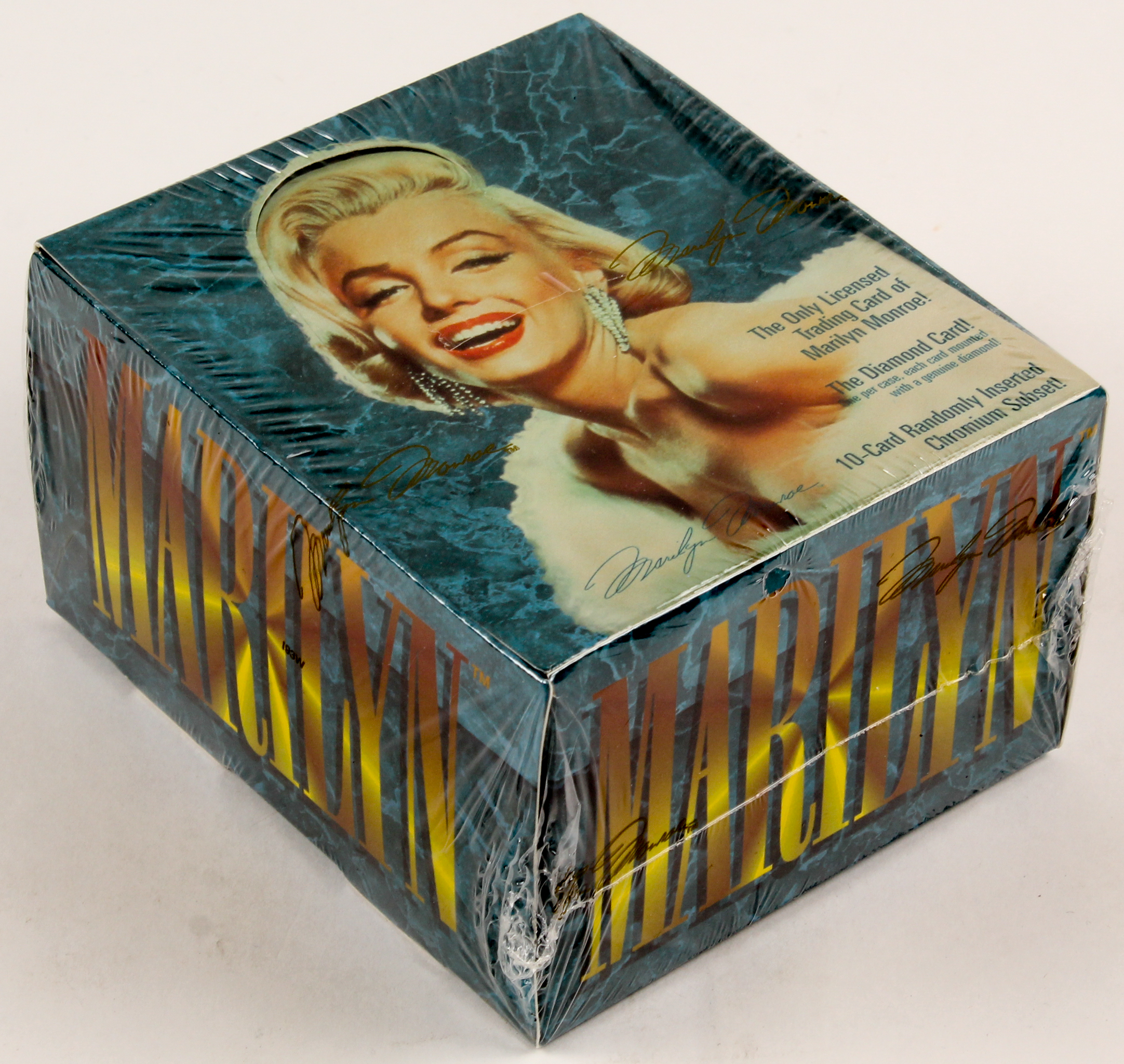 1993 Sports Time Marilyn Monroe Factory Series 1 Sealed Box (36) Packs at PristineAuction.com 1993 Sports Time Marilyn Monroe Factory Series 1 Sealed Box (36) Packs at PristineAuction.com