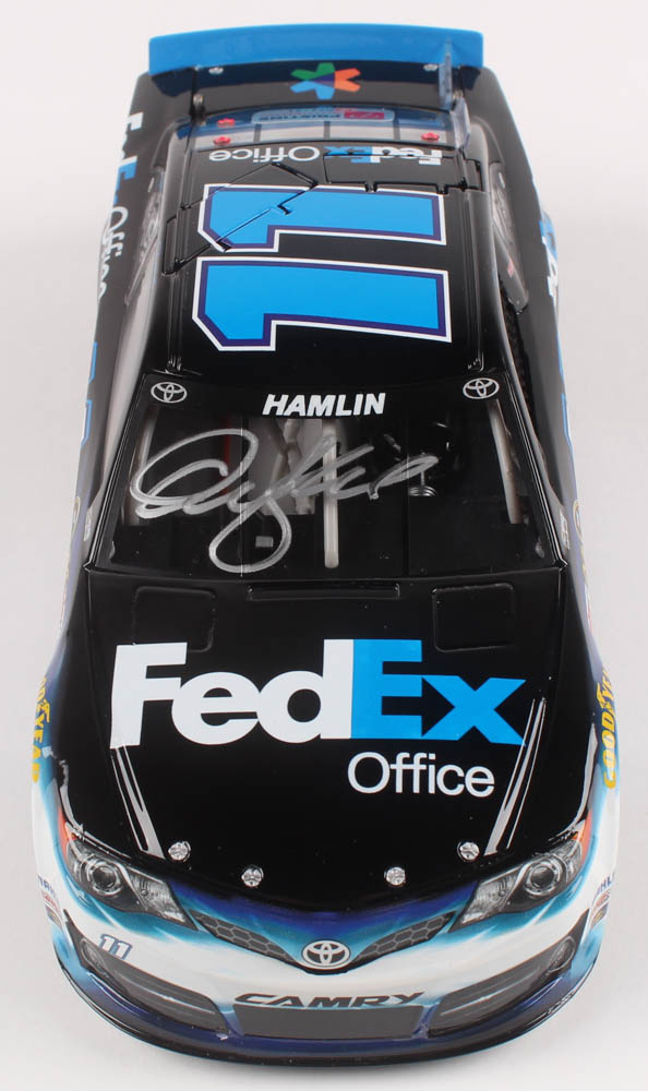 Denny Hamlin Signed 2014 NASCAR #11 FedEx Office - 1:24 Premium Action Diecast Car (PA COA) at PristineAuction.com Denny Hamlin Signed 2014 NASCAR #11 FedEx Office - 1:24 Premium Action Diecast Car (PA COA) at PristineAuction.com