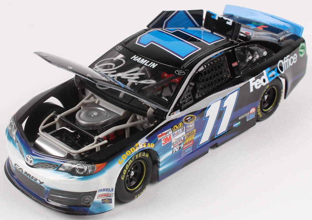 Denny Hamlin Signed 2014 NASCAR #11 FedEx Office - 1:24 Premium Action Diecast Car (PA COA) at PristineAuction.com Denny Hamlin Signed 2014 NASCAR #11 FedEx Office - 1:24 Premium Action Diecast Car (PA COA) at PristineAuction.com