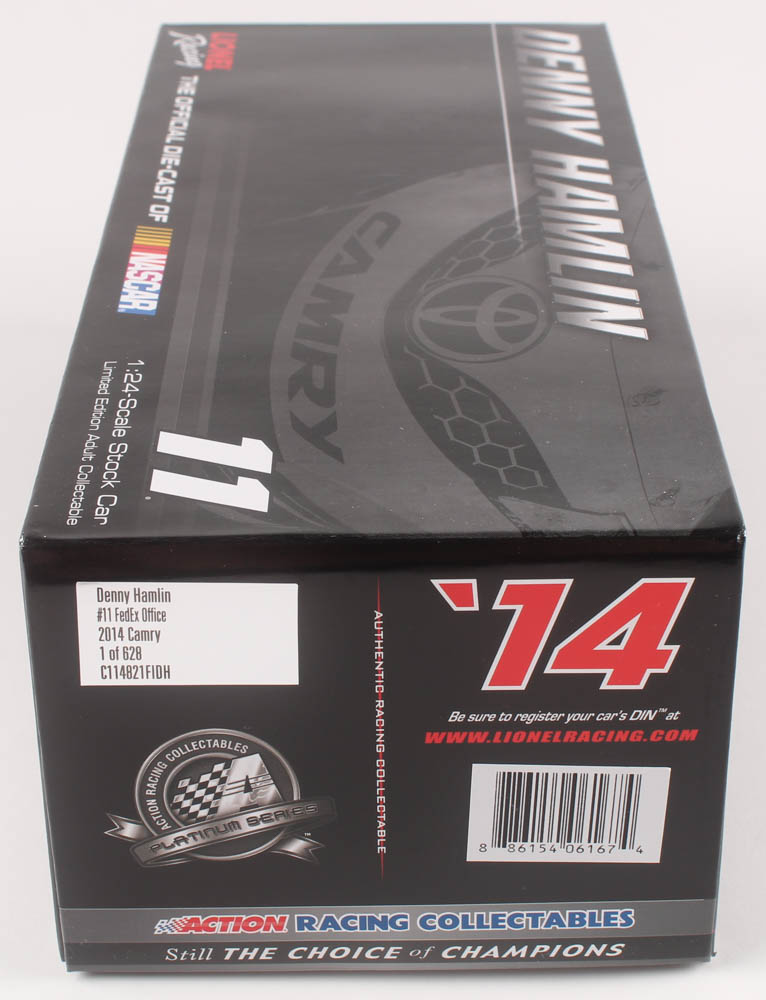 Denny Hamlin Signed 2014 NASCAR #11 FedEx Office - 1:24 Premium Action Diecast Car (PA COA) at PristineAuction.com Denny Hamlin Signed 2014 NASCAR #11 FedEx Office - 1:24 Premium Action Diecast Car (PA COA) at PristineAuction.com