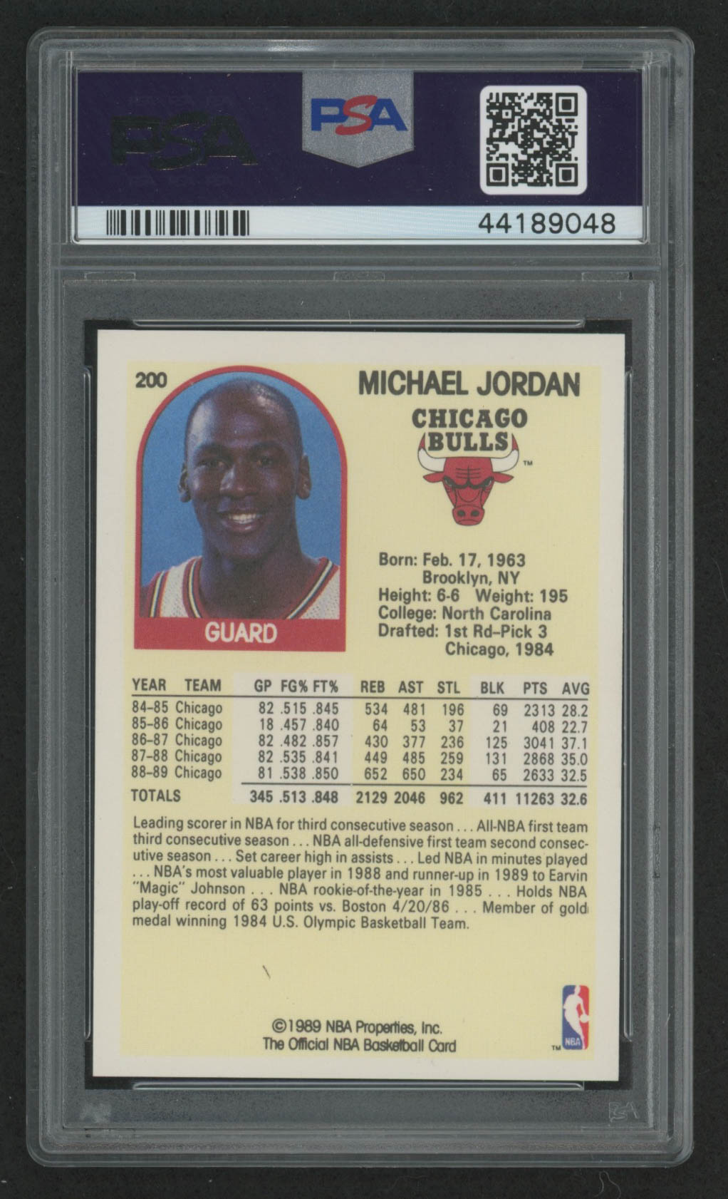 Michael Jordan 1989-90 Hoops #200 (PSA 9) at PristineAuction.com Michael Jordan 1989-90 Hoops #200 (PSA 9) at PristineAuction.com