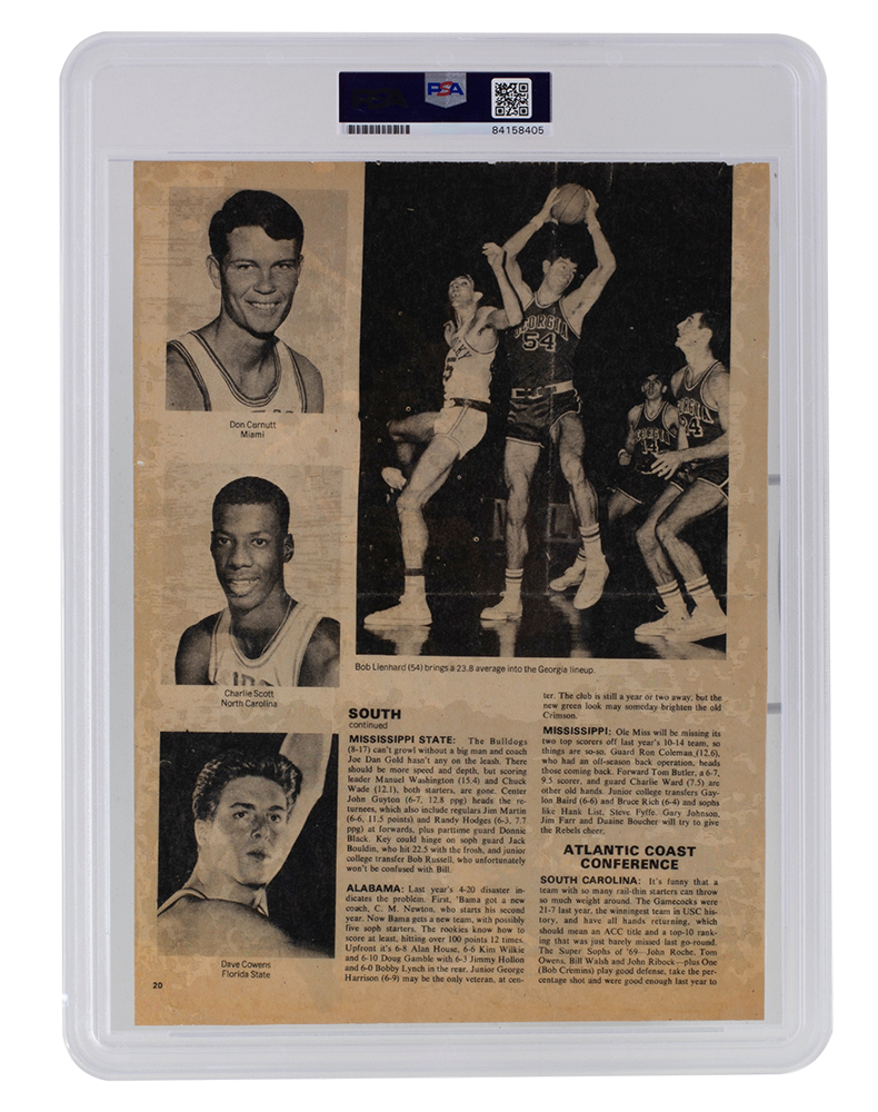 Pete Maravich LSU Tigers Signed Newspaper Photo Inscribed "Best Wishes" (PSA Encapsulated) at PristineAuction.com Pete Maravich LSU Tigers Signed Newspaper Photo Inscribed "Best Wishes" (PSA Encapsulated) at PristineAuction.com