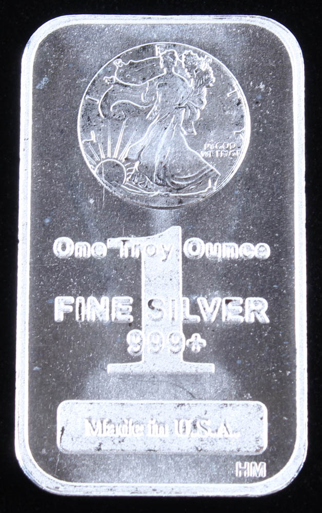 1 Troy Ounce .999 Fine Silver "Walking Liberty" Commemorative Bullion Bar at PristineAuction.com 1 Troy Ounce .999 Fine Silver "Walking Liberty" Commemorative Bullion Bar at PristineAuction.com